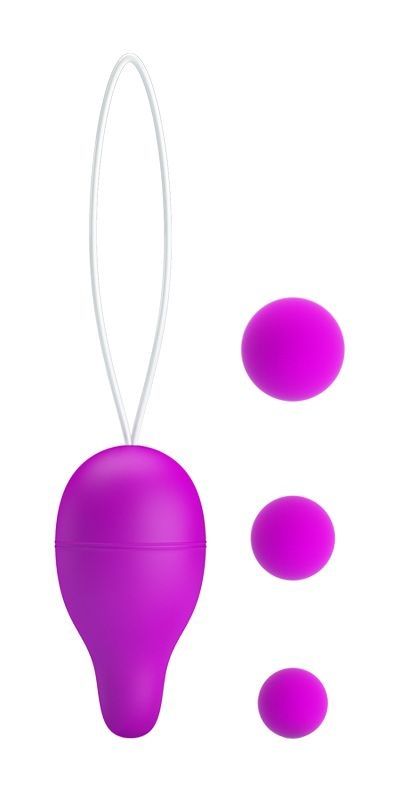 Лиловое вагинальное яйцо с утяжеляющими шариками Kegel Ball 1