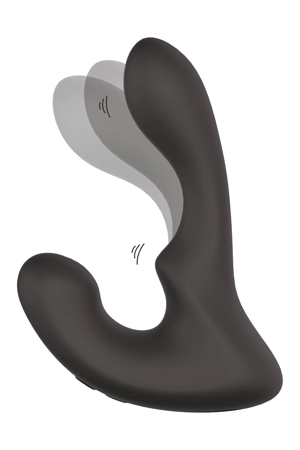 Чёрный массажер простаты с 2 моторами Booty Rocker 1