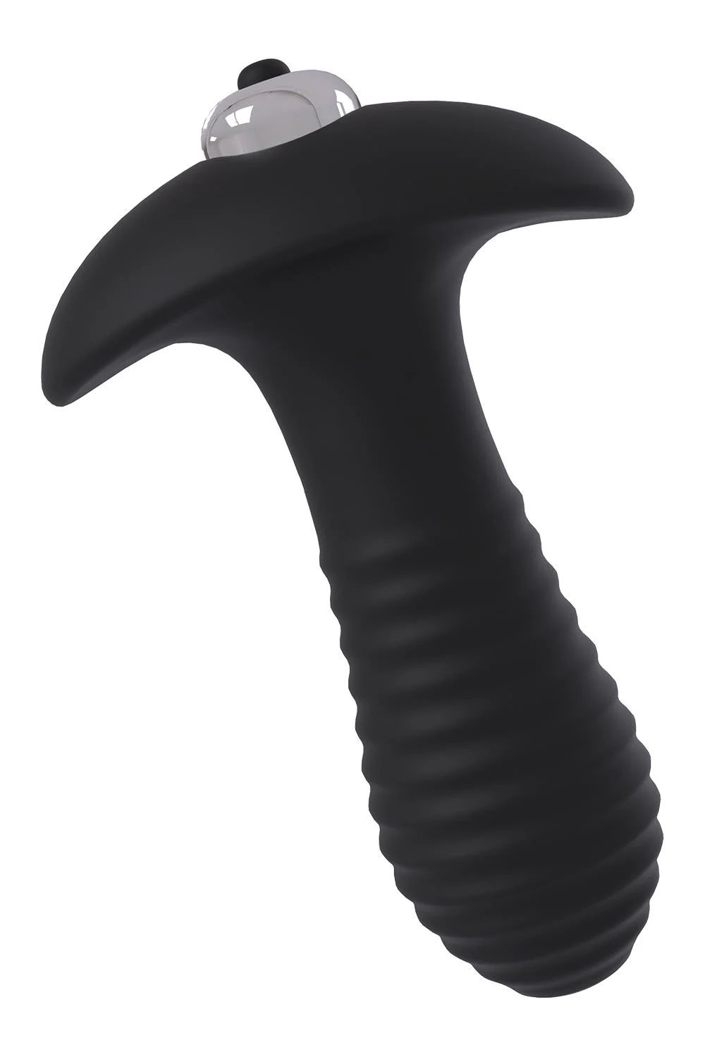 Черный анальный вибромассажер Single Speed Spiral Plug - 11 см. 2