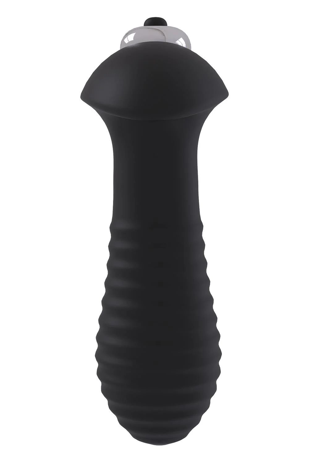 Черный анальный вибромассажер Single Speed Spiral Plug - 11 см. 3