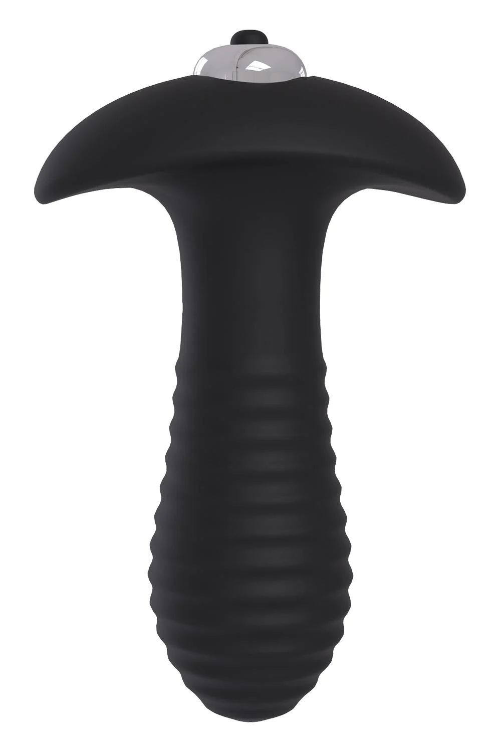 Черный анальный вибромассажер Single Speed Spiral Plug - 11 см. 1