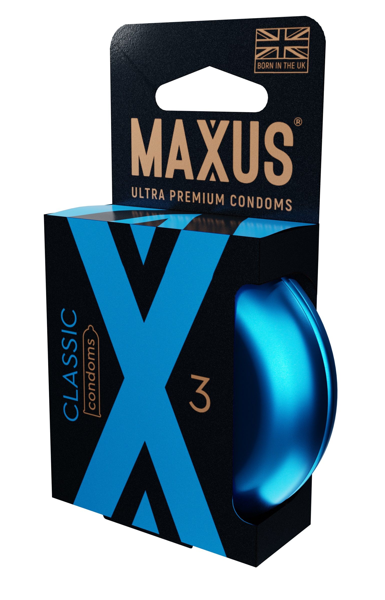 Классические презервативы в железном кейсе MAXUS Classic - 3 шт.