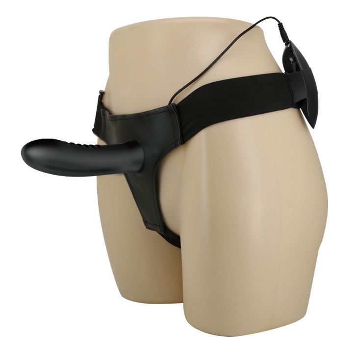 Полый страпон с вибрацией Myron - 18,5 см. 4