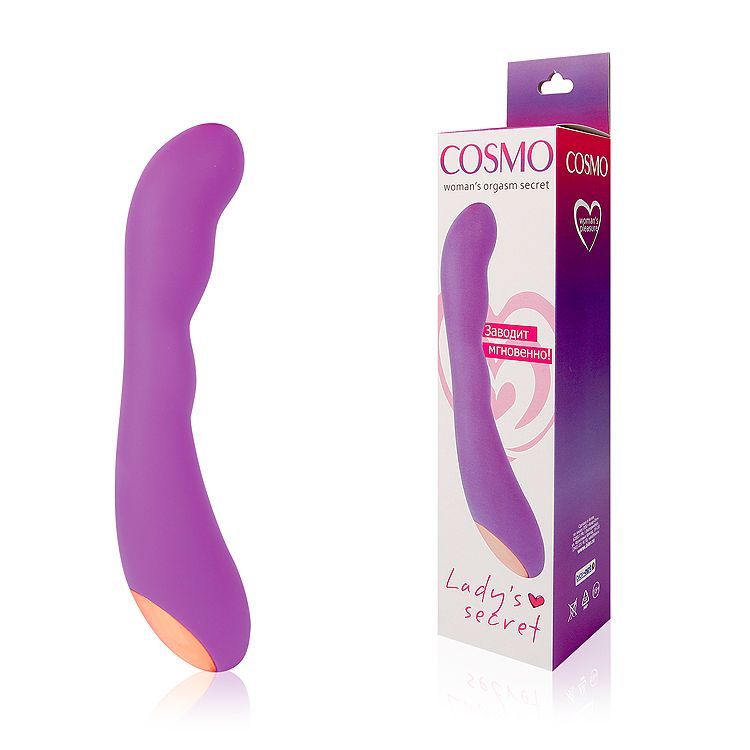 Фиолетовый силиконовый вибромассажер - 22,2 см. 2