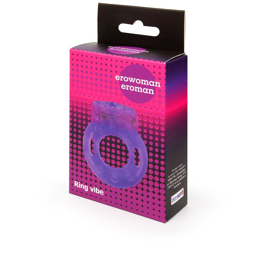 Фиолетовое эрекционное виброкольцо с бабочкой 2