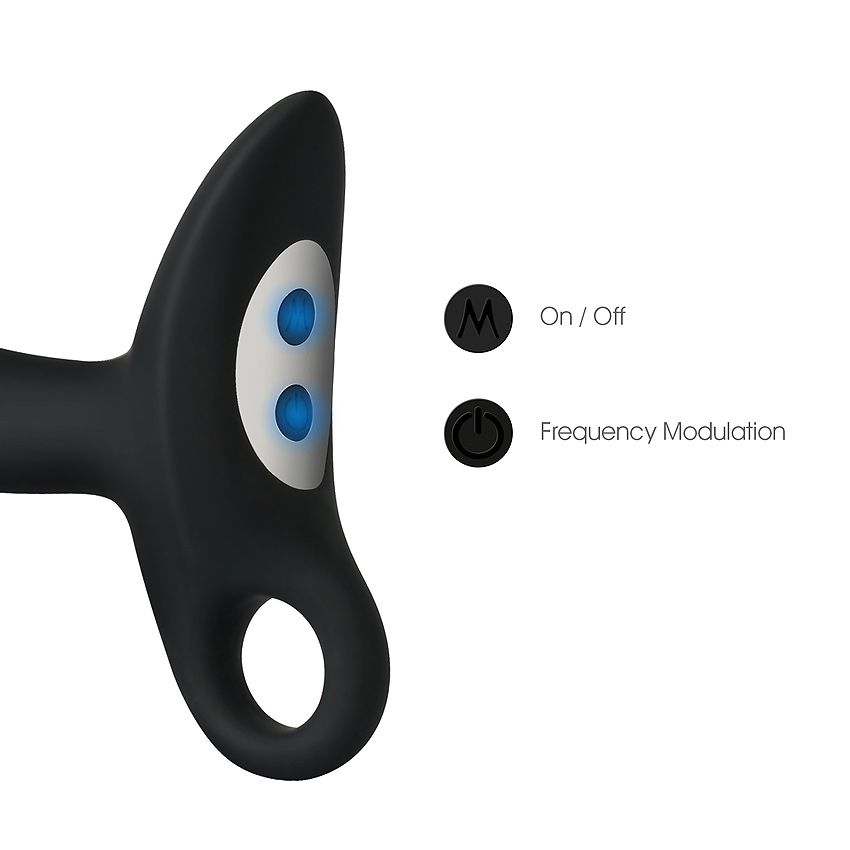 Черный силиконовый анальный вибромассажер Erokay 5