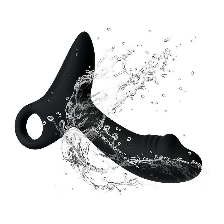 Черный силиконовый анальный вибромассажер Erokay 8