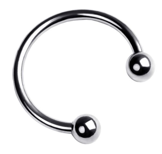 Серебристая подкова на головку пениса 1