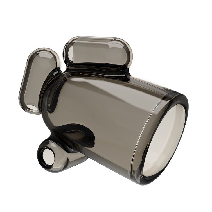 Дымчатая насадка-мастурбатор с вибрацией Vibrating Crystal Cap I 2