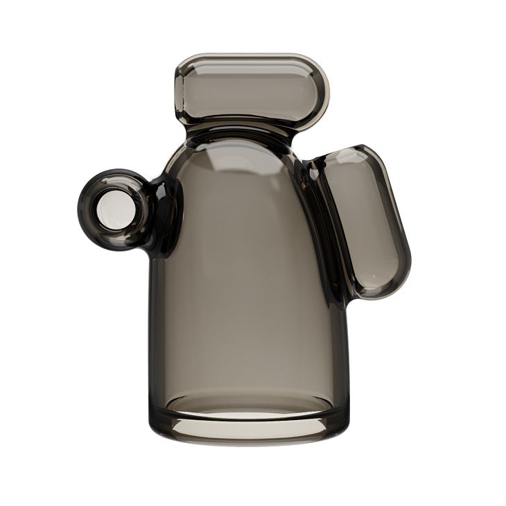 Дымчатая насадка-мастурбатор с вибрацией Vibrating Crystal Cap I 1