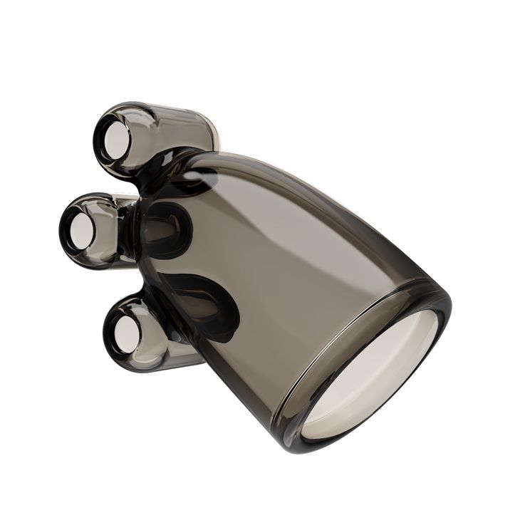 Дымчатая насадка-мастурбатор с вибрацией Vibrating Crystal Cap II 3