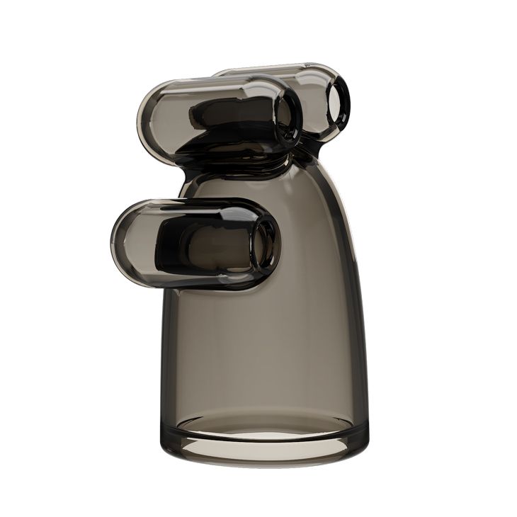 Дымчатая насадка-мастурбатор с вибрацией Vibrating Crystal Cap II 1