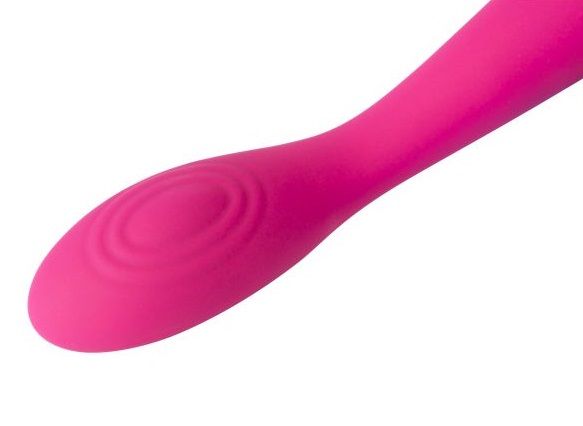Ярко-розовый G-стимулятор IRIS Clitoral & G-spot Vibrator - 18 см. 4