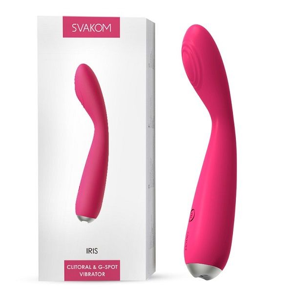 Ярко-розовый G-стимулятор IRIS Clitoral & G-spot Vibrator - 18 см. 8