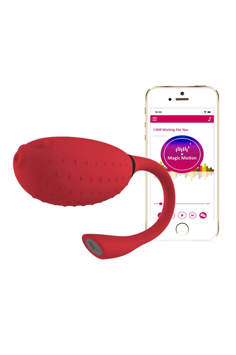 Красное виброяйцо в форме рыбки MAGIC FUGU 2