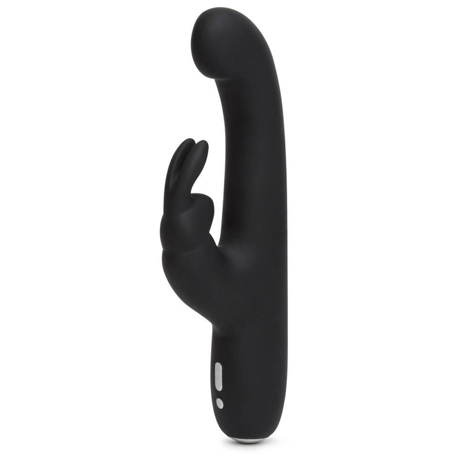 Чёрный вибратор Slimline G-Spot Rechargeable Rabbit Vibrator - 24,1 см. 1