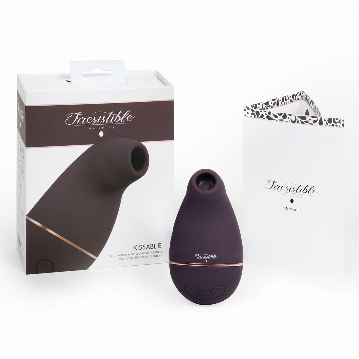 Фиолетовый клиторальный вакуум-волновой массажер Irresistible Kissable 2