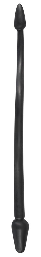 Черный двусторонний анальный плаг с гибким соединением Double Plug 4