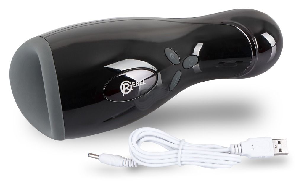Черный мастурбатор Rebel Masturbator с нагревом 6