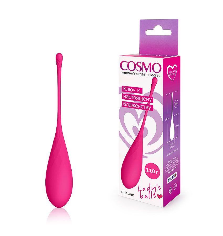 Розовый тяжелый вагинальный шарик со шнурком 2