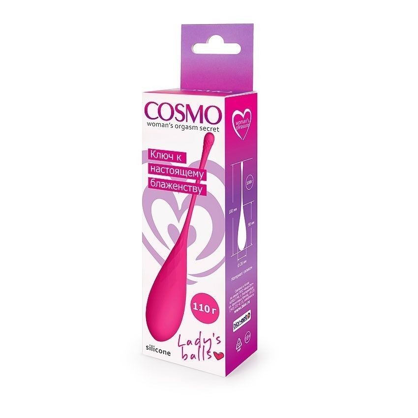 Розовый тяжелый вагинальный шарик со шнурком 4