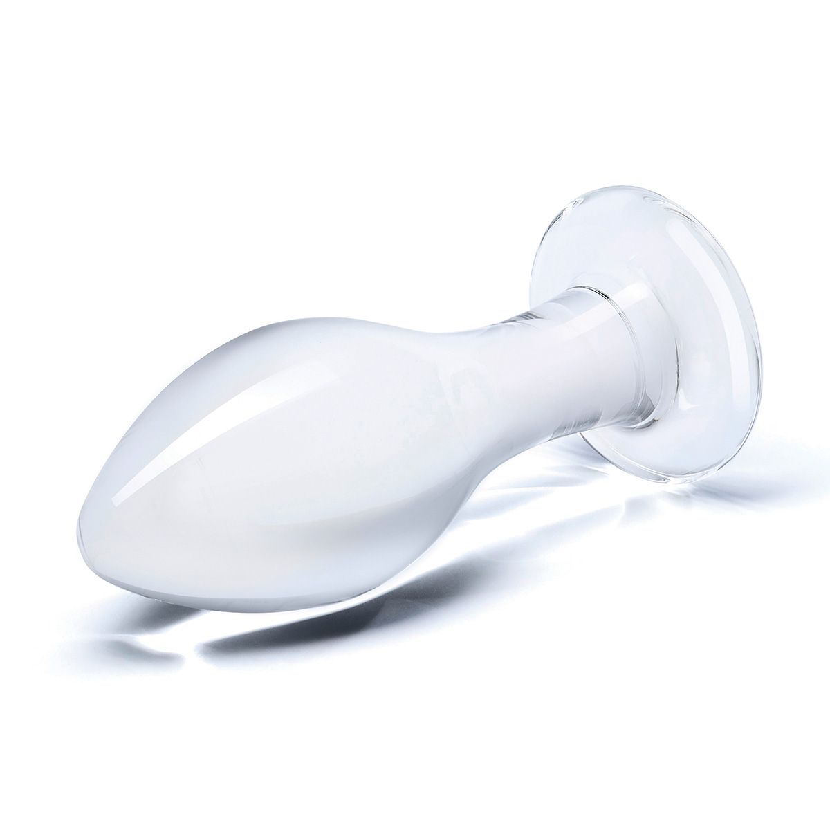Прозрачная округлая анальная пробка Classic Glass Butt Plug - 11 см. 2