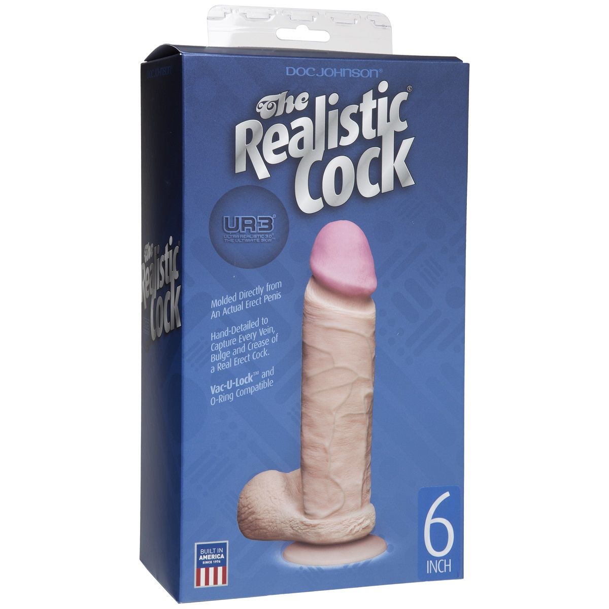 Реалистичный фаллоимитатор The Realistic Cock ULTRASKYN 6” на присоске - 17,3 см. 2