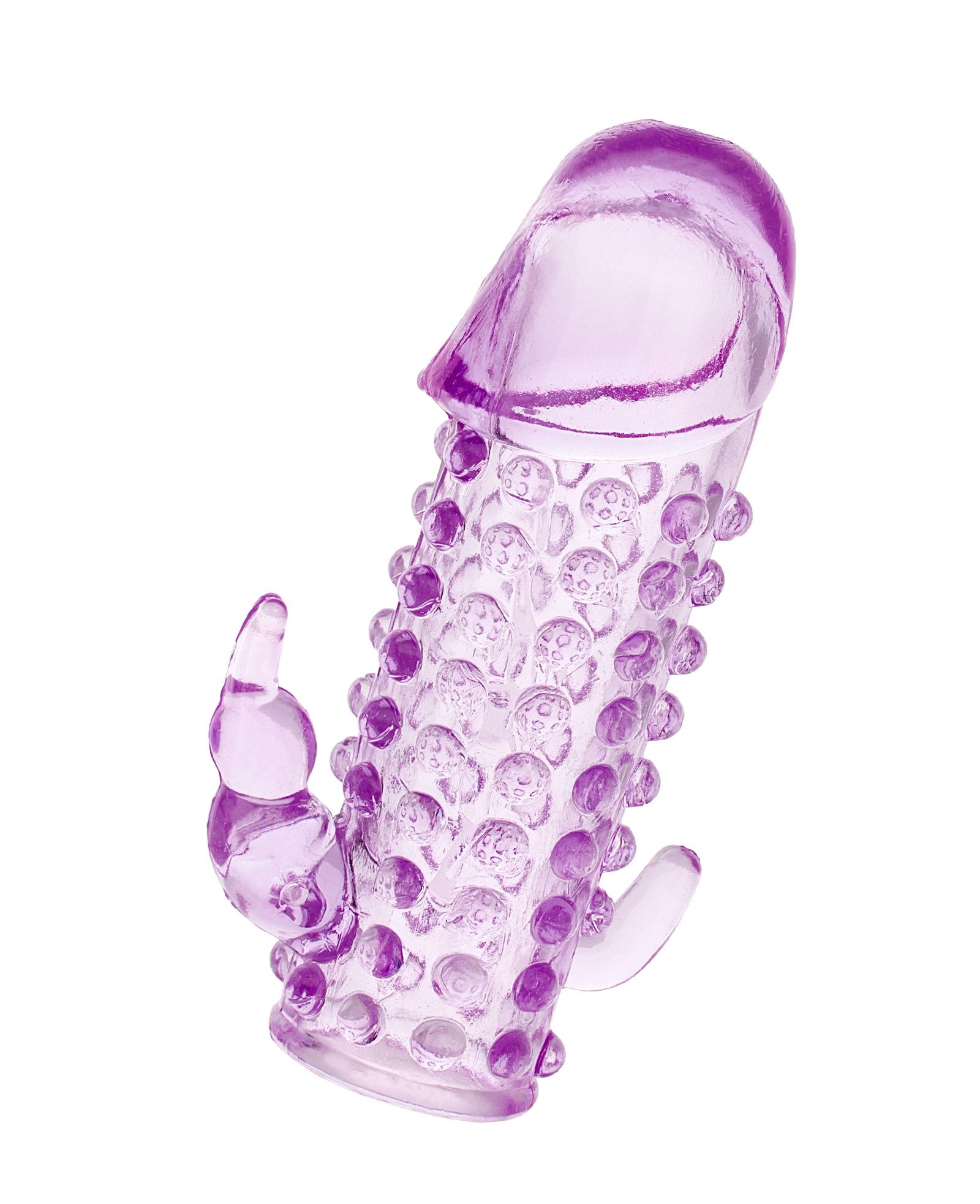 Закрытая фиолетовая насадка с 2 отростками - 13 см. 1