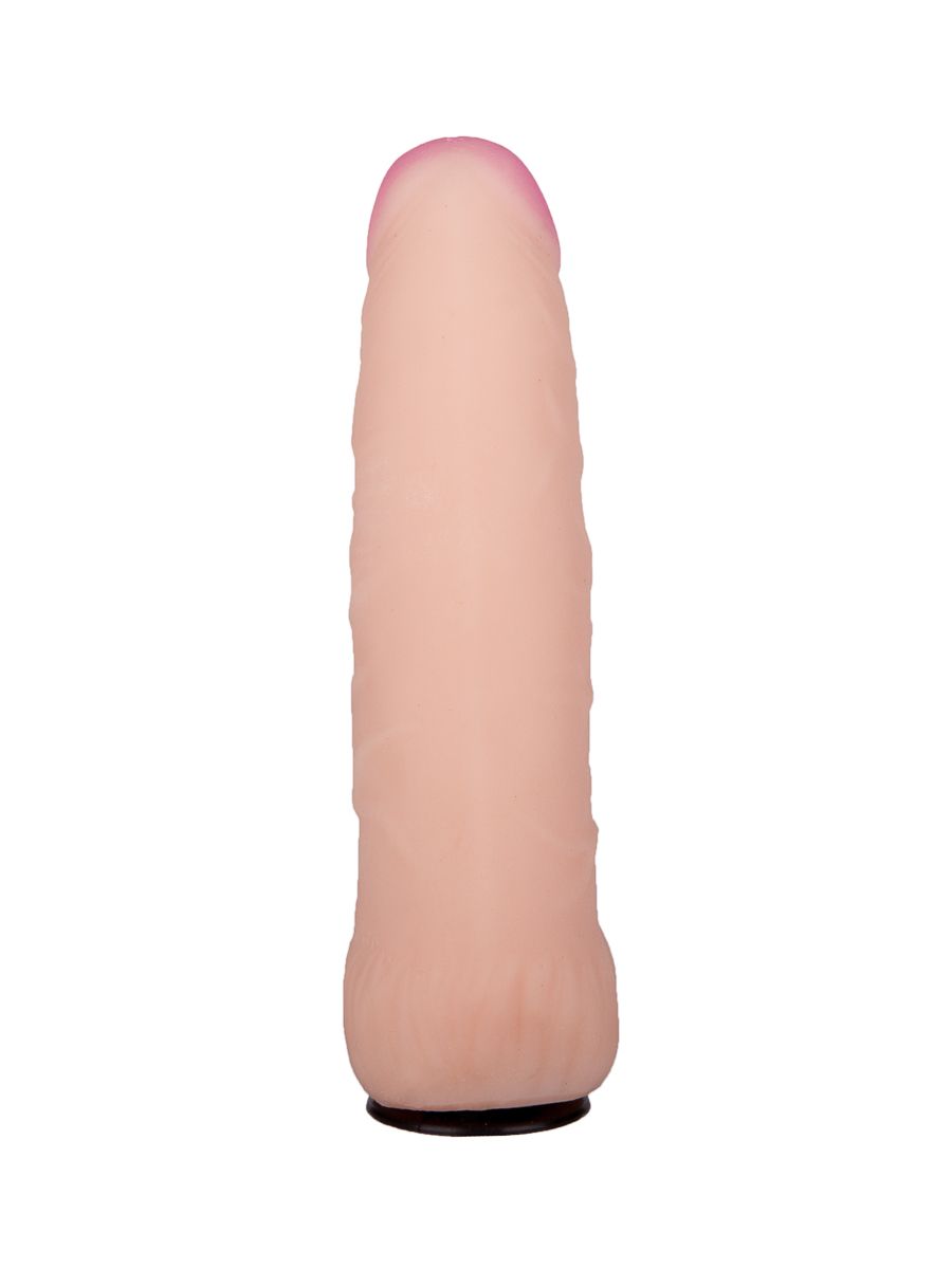 Черный пояс-трусики с двумя телесными насадками Soft-Dolli - 15,7 и 10 см. 3