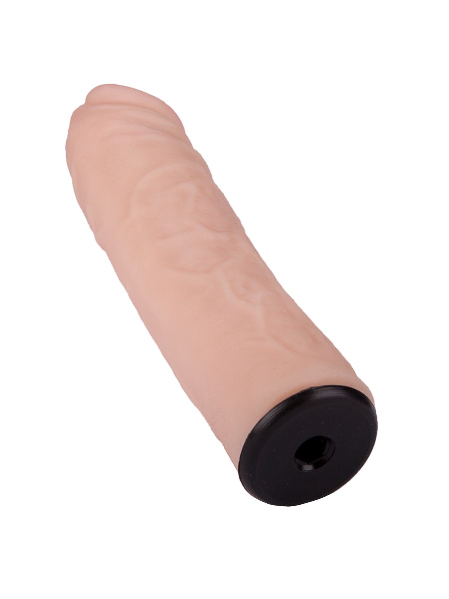 Черный пояс-трусики с двумя телесными насадками "Экзотик-Linda" - 15,2 и 10 см. 4