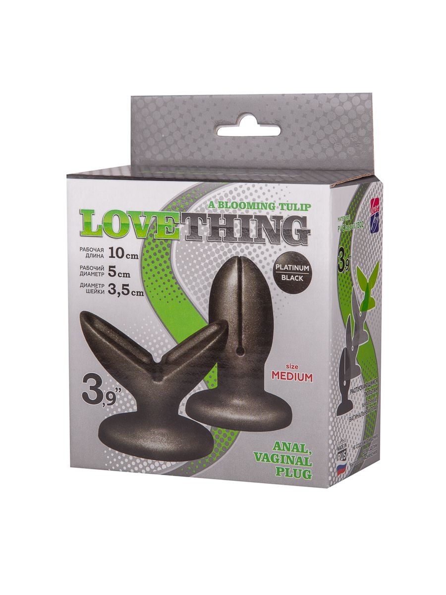 Анально-вагинальный плаг A Blooming tulip - 11 см. 2