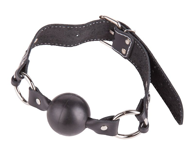 Кляп-шар на ремешках из натуральной кожи 1