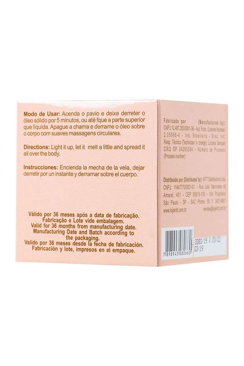 Массажная свеча для поцелуев Peach с ароматом персика - 30 гр. 3