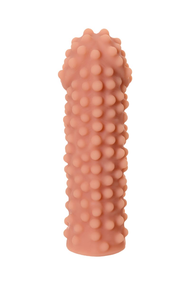 Телесная насадка на фаллос с бугорками Extreme Sleeve 010 S-size - 14,7 см. 4