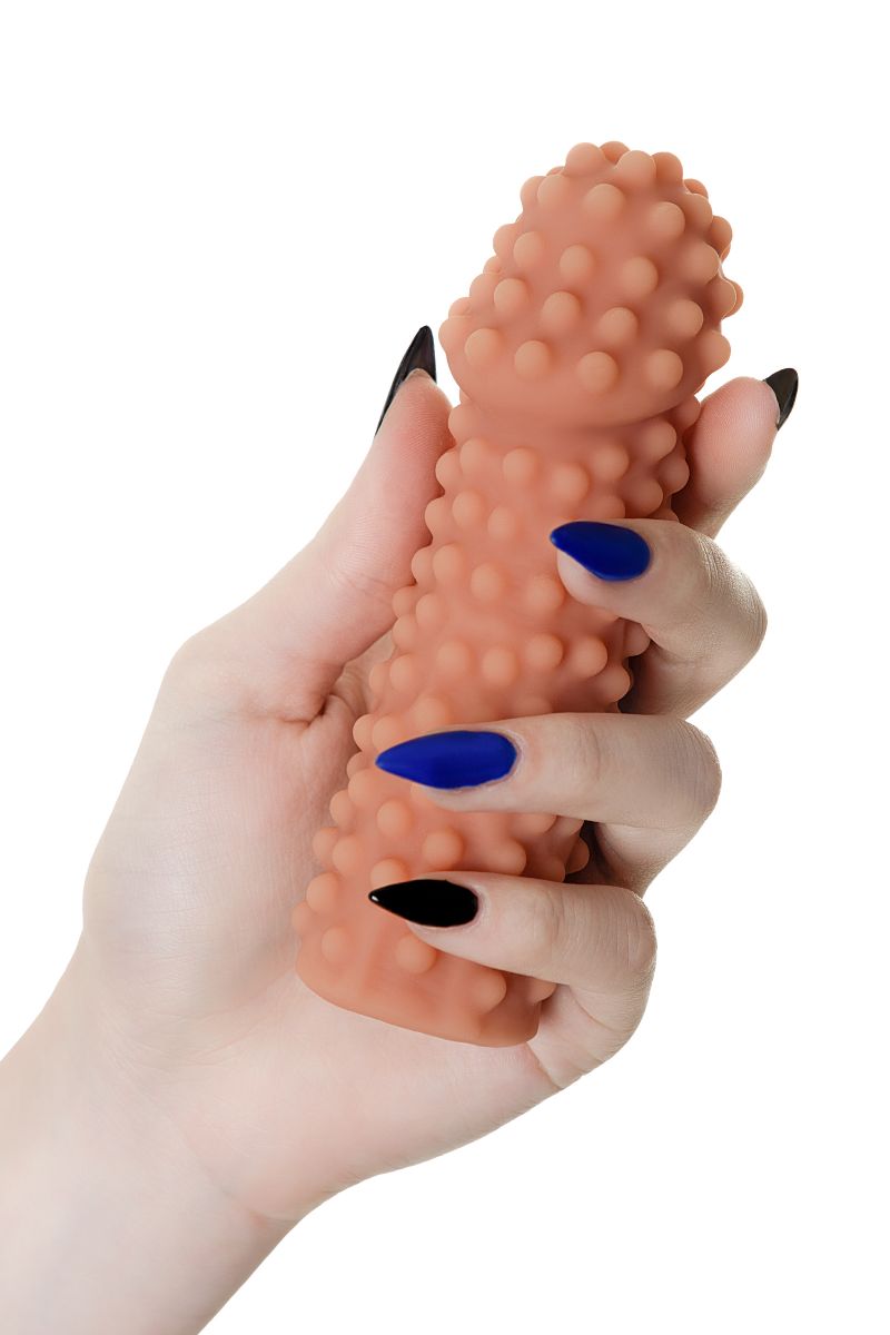 Телесная насадка на фаллос с бугорками Extreme Sleeve 010 S-size - 14,7 см. 8