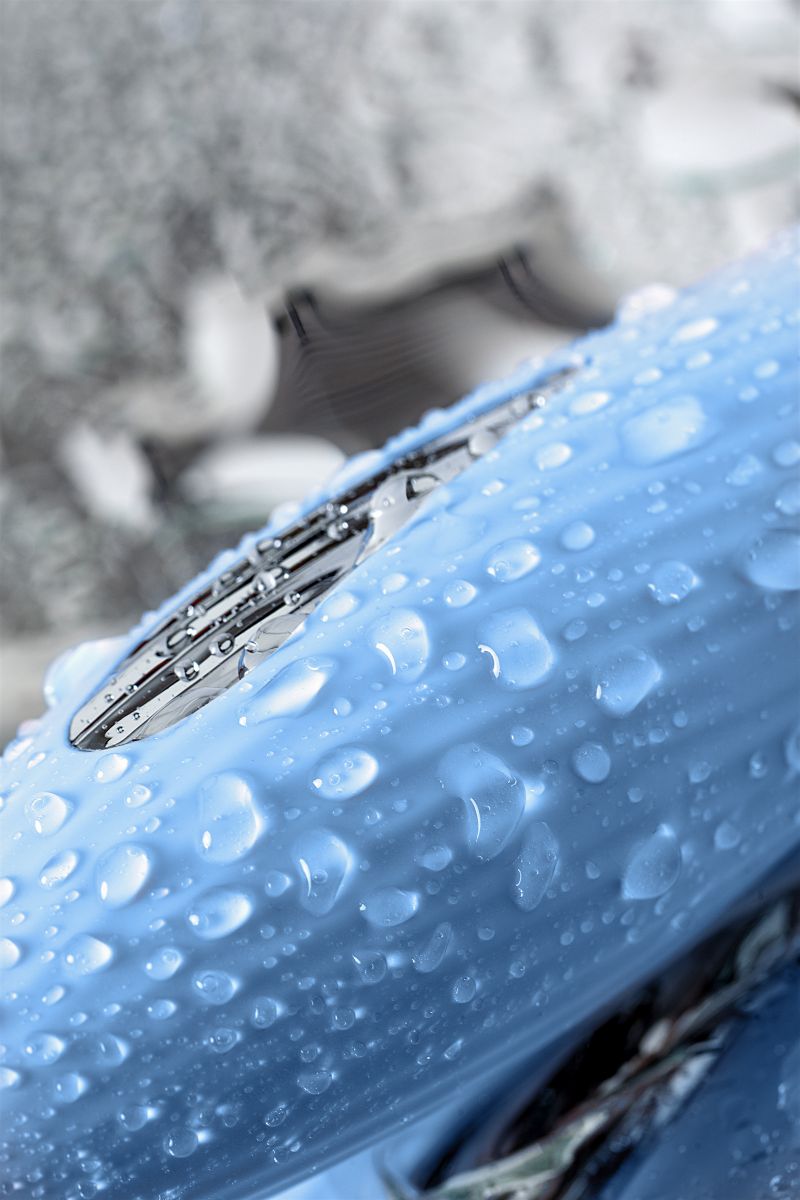 Голубой силиконовый вибратор с электростимуляцией TESLA G-POINT - 21 см. 15