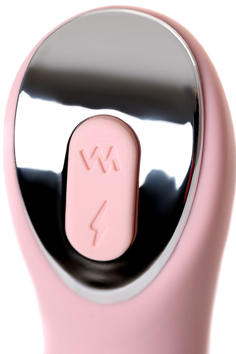 Розовый силиконовый вибратор с электростимуляцией TESLA G-POINT - 21 см. 12