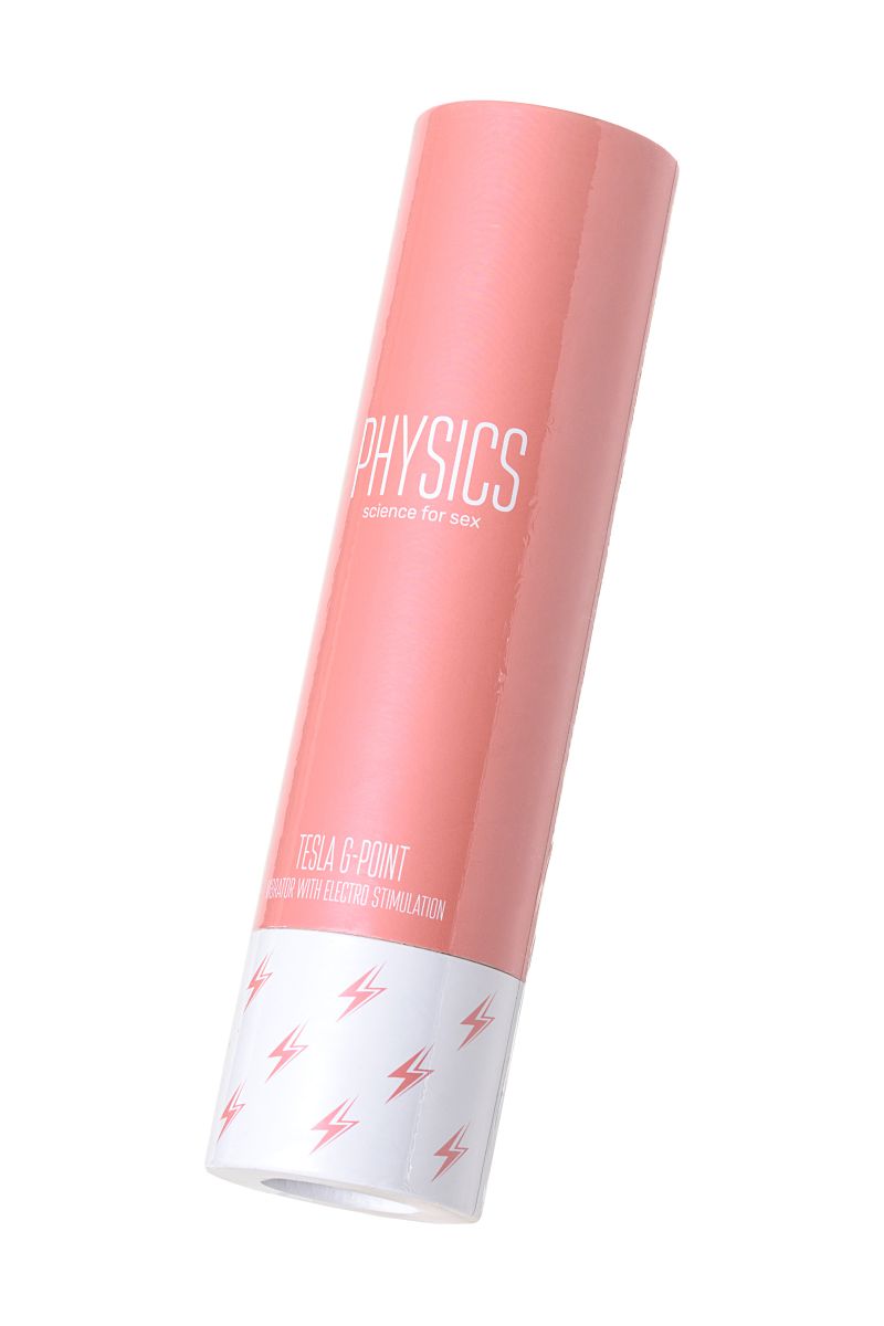 Розовый силиконовый вибратор с электростимуляцией TESLA G-POINT - 21 см. 6