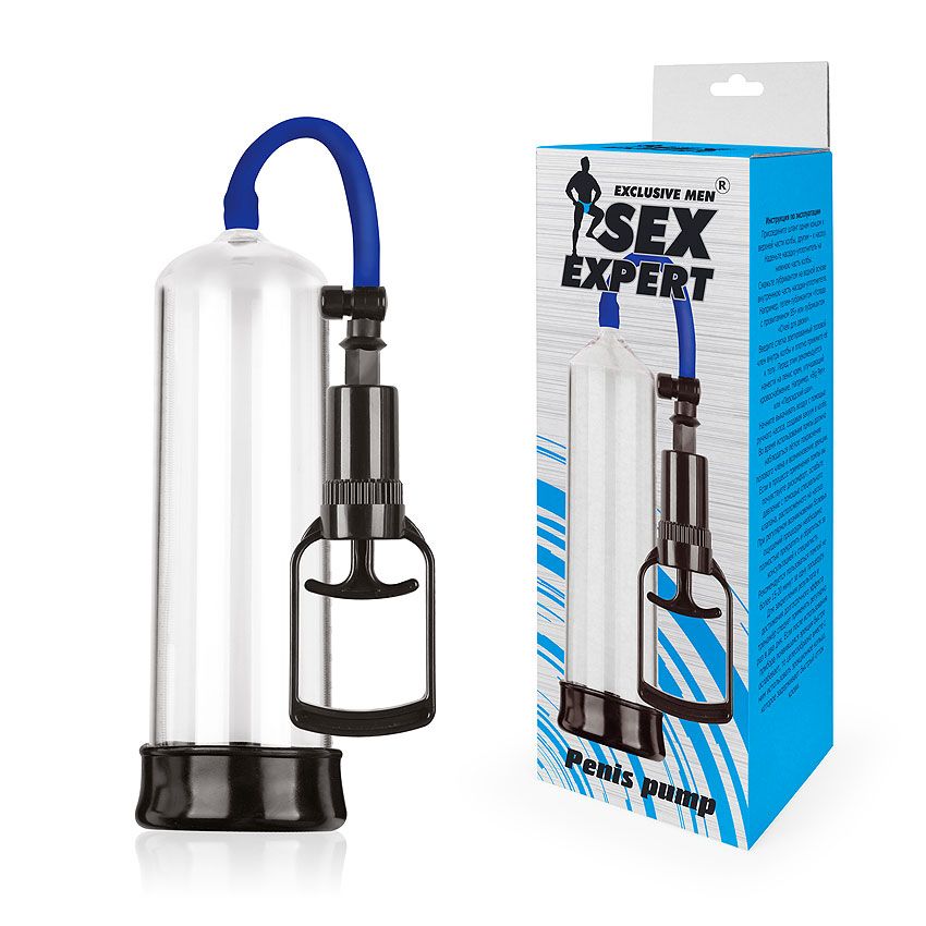 Прозрачная мужская вакуумная помпа Sex Expert 2