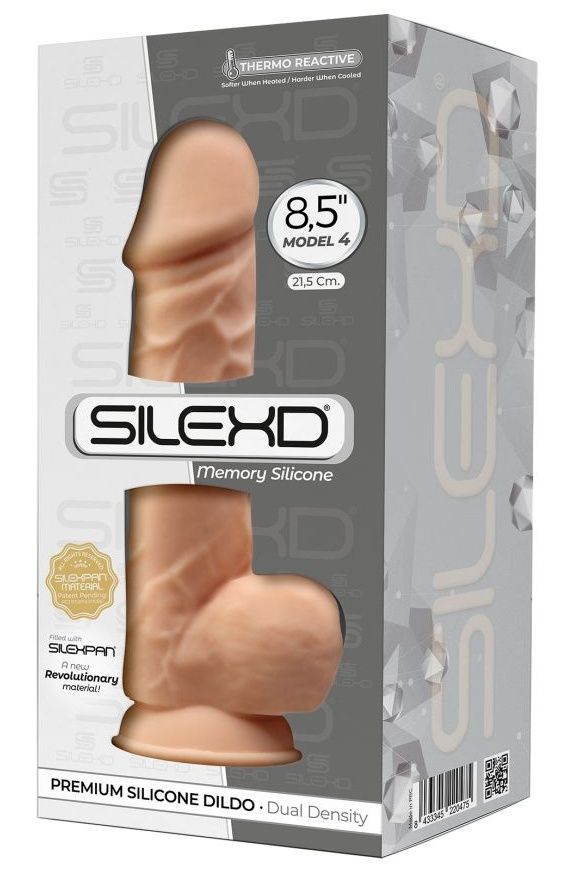 Телесный фаллоимитатор-реалистик на присоске Model 4 8.5’’- 21 см. 2