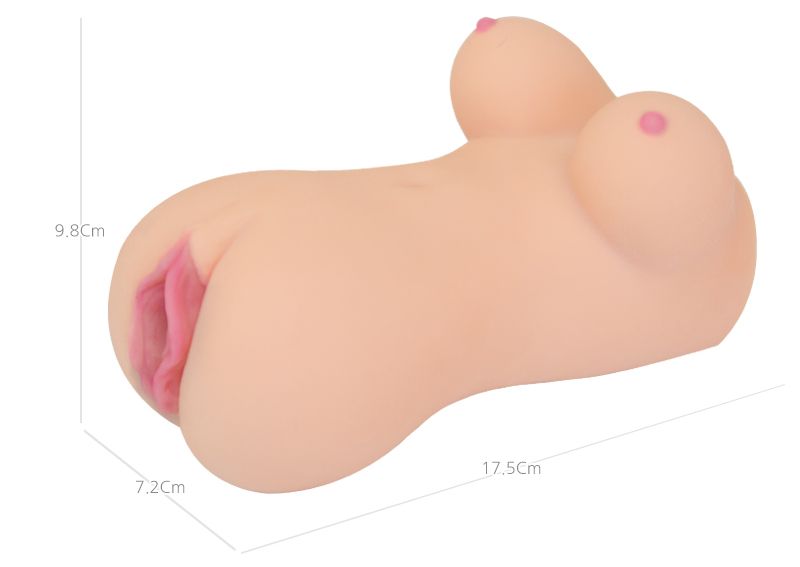 Телесный мастурбатор-вагина Clara OnaHole с имитацией груди 3