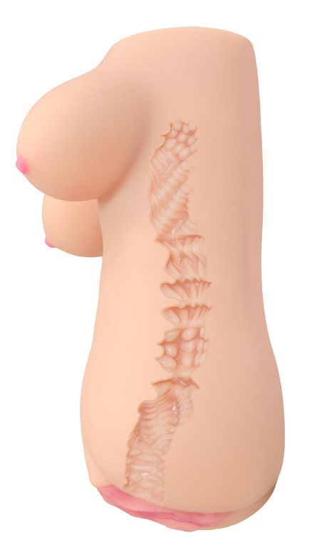 Телесный мастурбатор-вагина Clara OnaHole с имитацией груди 4