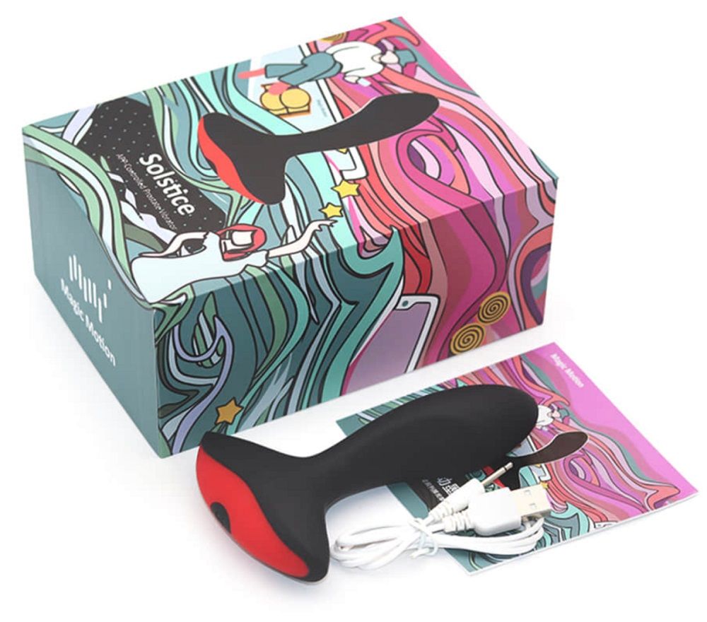 Чёрный массажер простаты Solstice 3