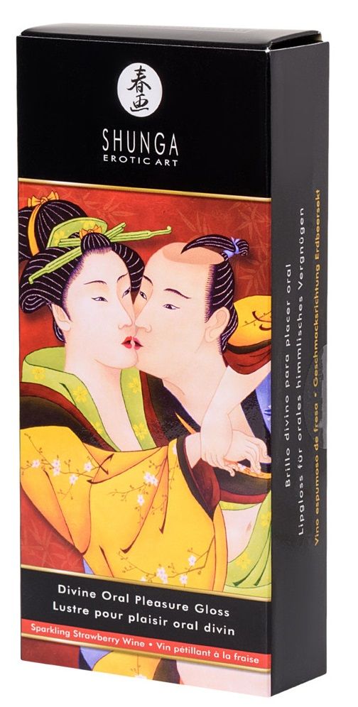 Возбуждающий блеск для губ со вкусом клубники и шампанского "Божественное удовольствие" - 10 мл. 3
