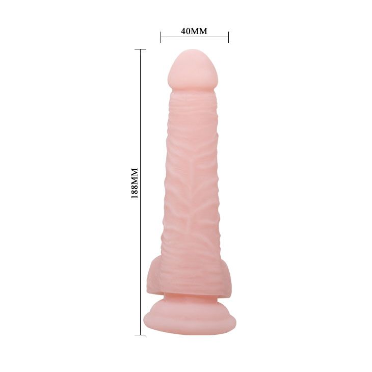 Телесный фаллоимитатор с присоской Super Dildo - 18,8 см. 3