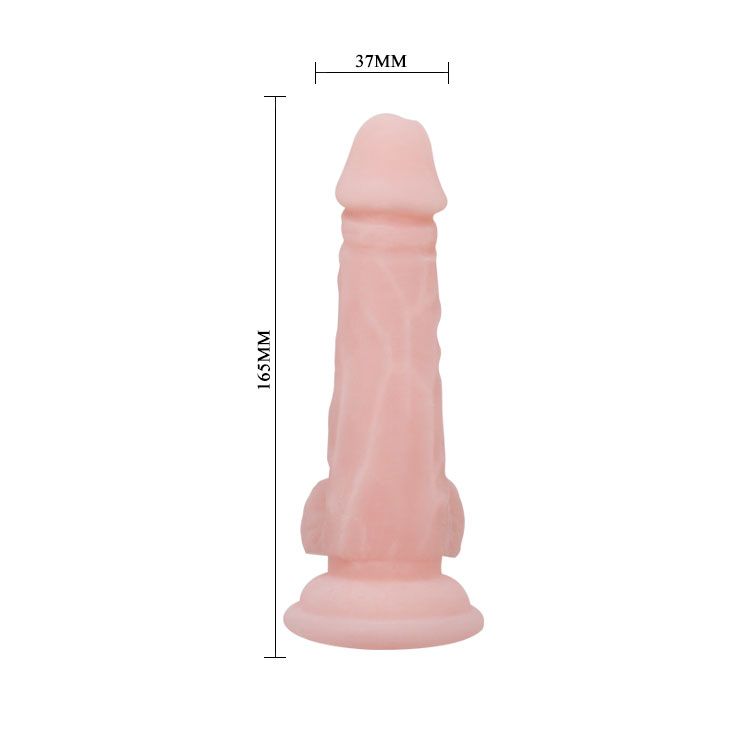 Телесный фаллоимитатор на присоске Super Dildo - 16,5 см. 3