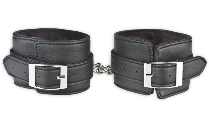 Черные фиксаторы для ног из искусственной кожи 1