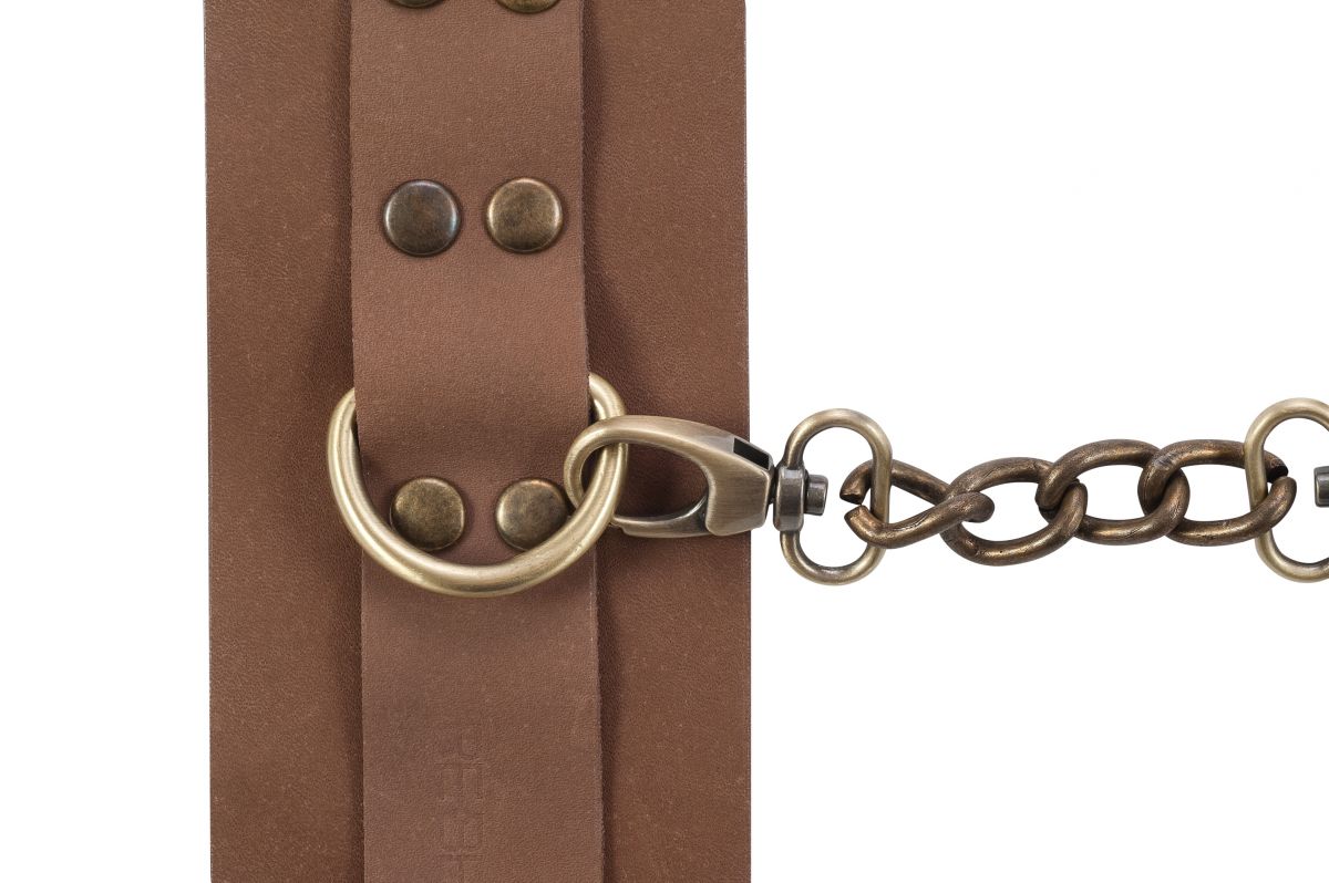 Коричневые кожаные наручники Maya 5