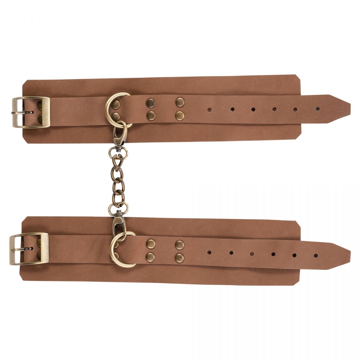 Коричневые кожаные наручники Maya 6