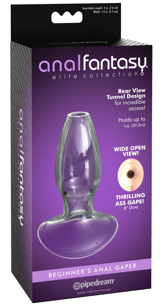 Прозрачный анальный плаг с туннелем Beginners Anal Gaper - 9,6 см. 2